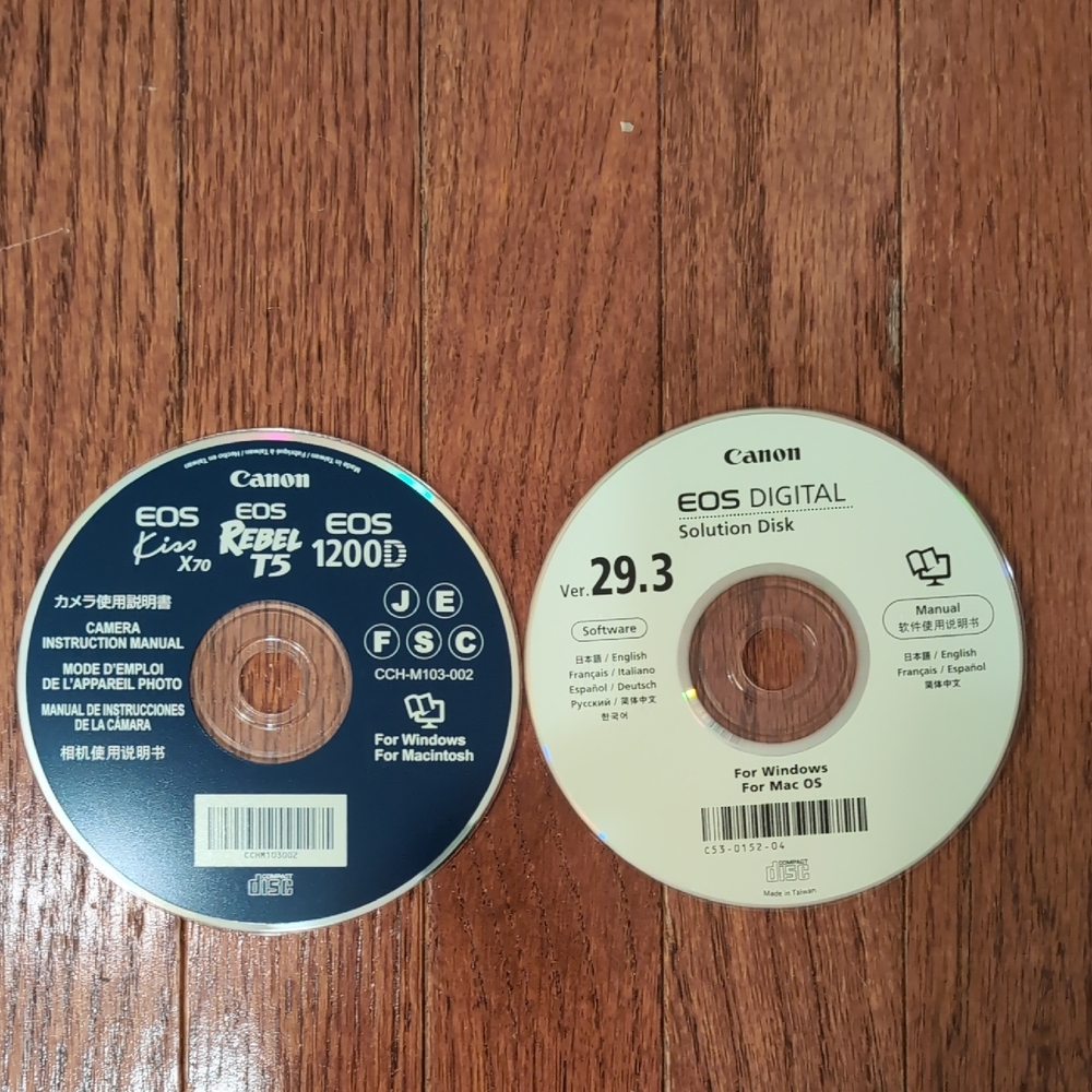 Canon EOS Camera Instruction Manual & Digital Solution Disks CD ROM Windows Mac